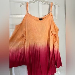 Pink Ombré Blouse - Plus Size